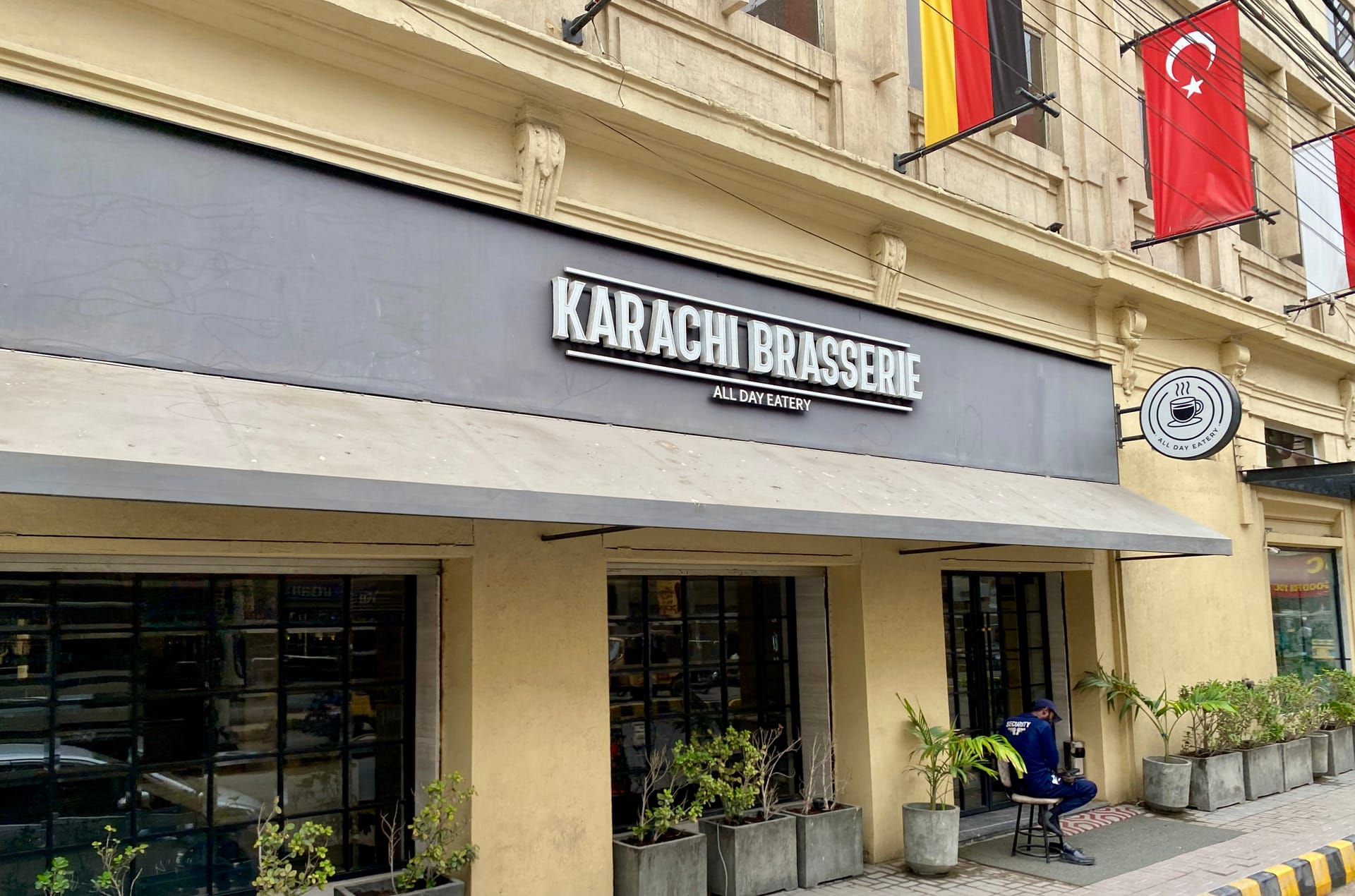 Karachi Brasserie storefront at Hotel Excelsior